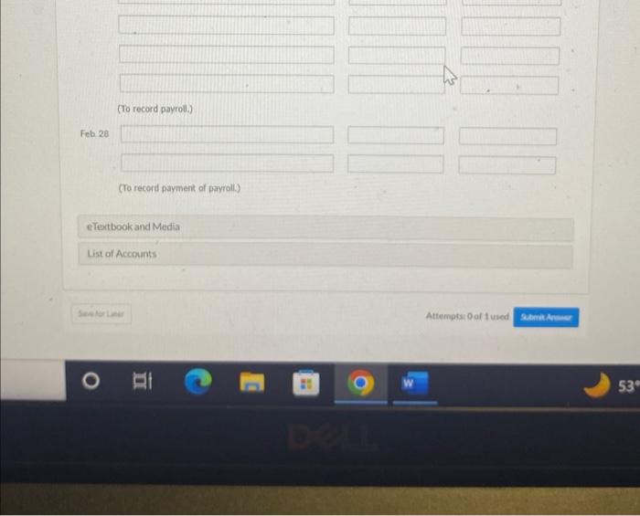 payroll rezister for Bramble Company are presented below. Some amounts are intentionally