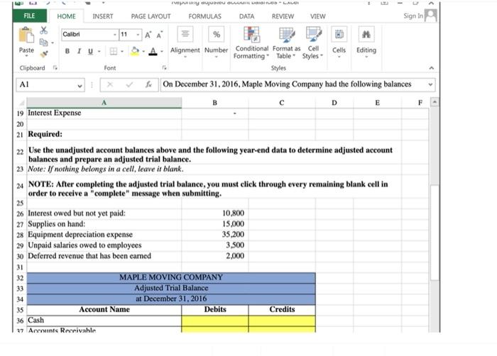adjustments. The Controller has asked you to prepare the Adjusted Trial Balance