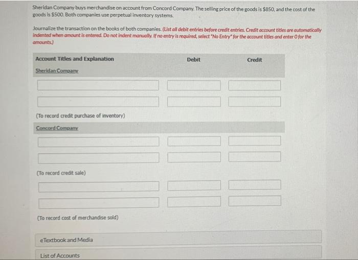 can i get help with solving this problem please Sheridan Company buys