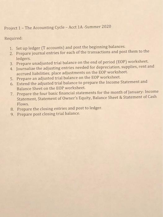 completed project in the following order in the Assignment area provided 1.