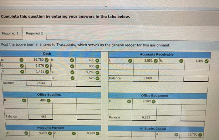 cash. c. The company purchased $9.263 of office equipment on credit. d.