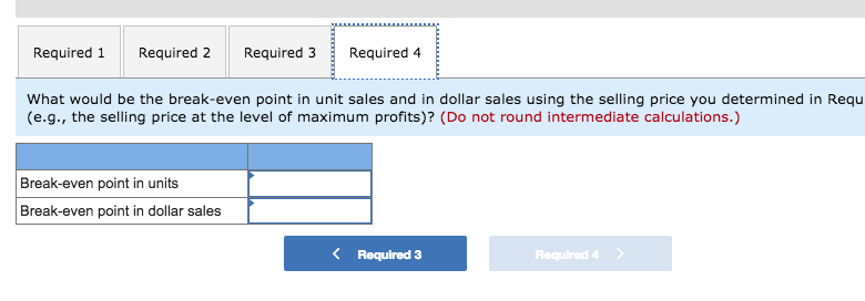 product last year for which it is trying to find an optimal