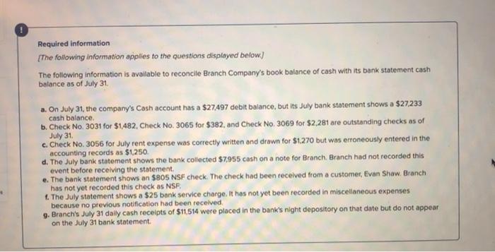  please answer in excel sheet, thank you. Required information [The following