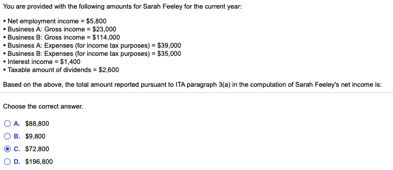  My answer is wrong. You are provided with the following amounts