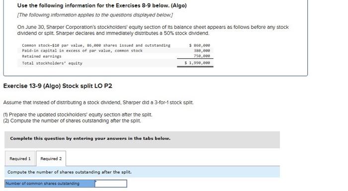 displayed below] On June 30 , Sharper Corporation's stockholders' equity section of