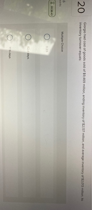Corporation had sales of $2,000,000 and cost of goods sold of $1.200,000.