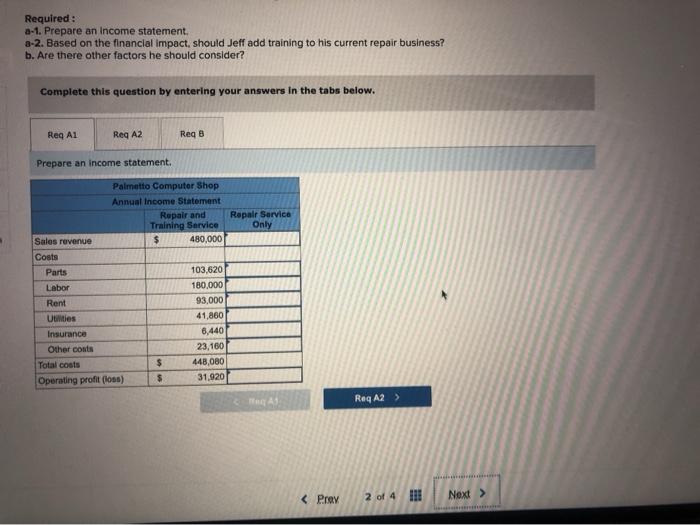 1-3) Palmetto Computer Shop is a small business located on the South