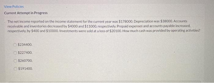 year, inventories decreased by $44000, accounts payable decreased by $66000, depreciation expense