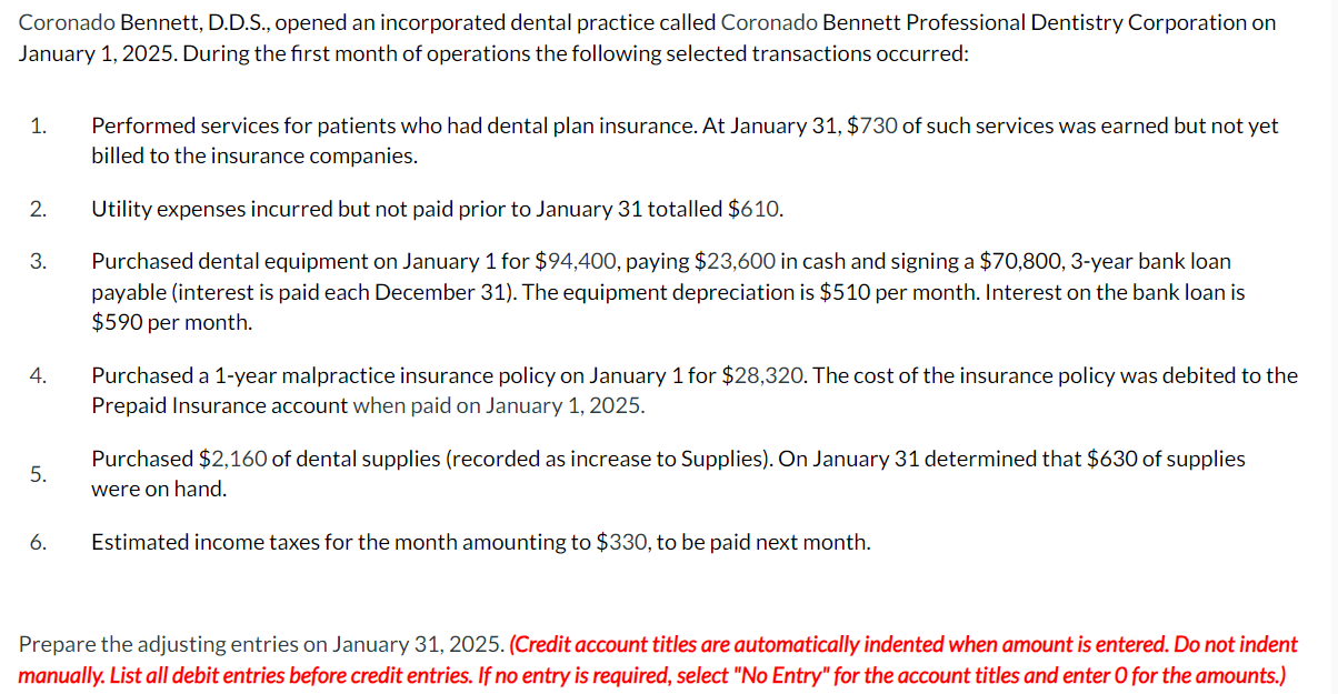 Coronado Bennett, D.D.S., opened an incorporated dental practice called Coronado Bennett