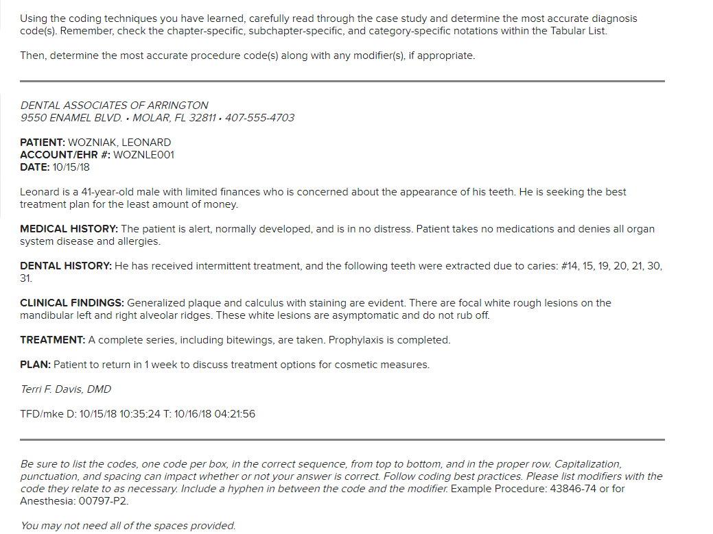 Using the coding techniques you have learned, carefully read through the