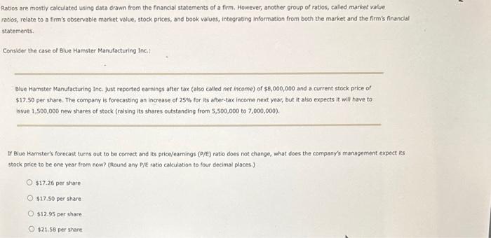  katios are mostly calculated using data drawn from the financlal statements