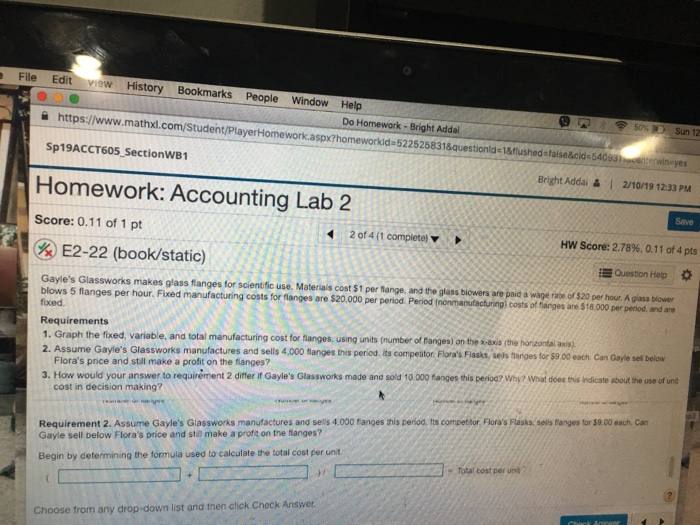  File Edit view History Bookmarks People Window Help Do Homework-Bright Addai