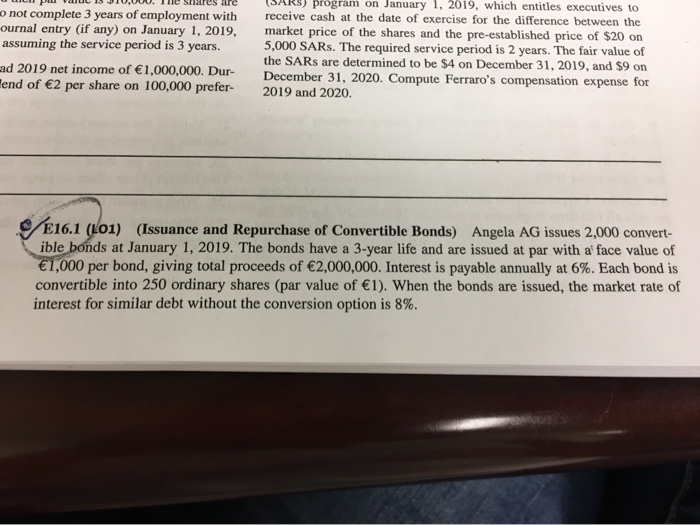  program on January 1, 2019, which entitles executives to o not