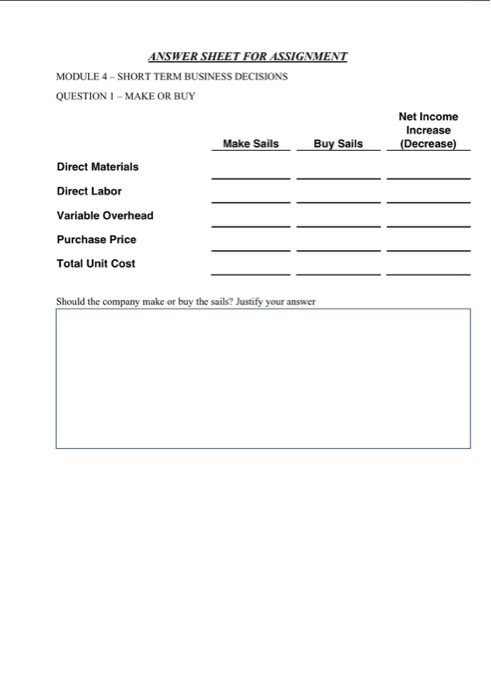 slove it exactly in the answer sheet MODULE 4 - SHORT TERM