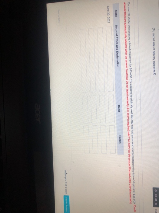 following transactions for Ivanhoe Company, which has a calendar year end and