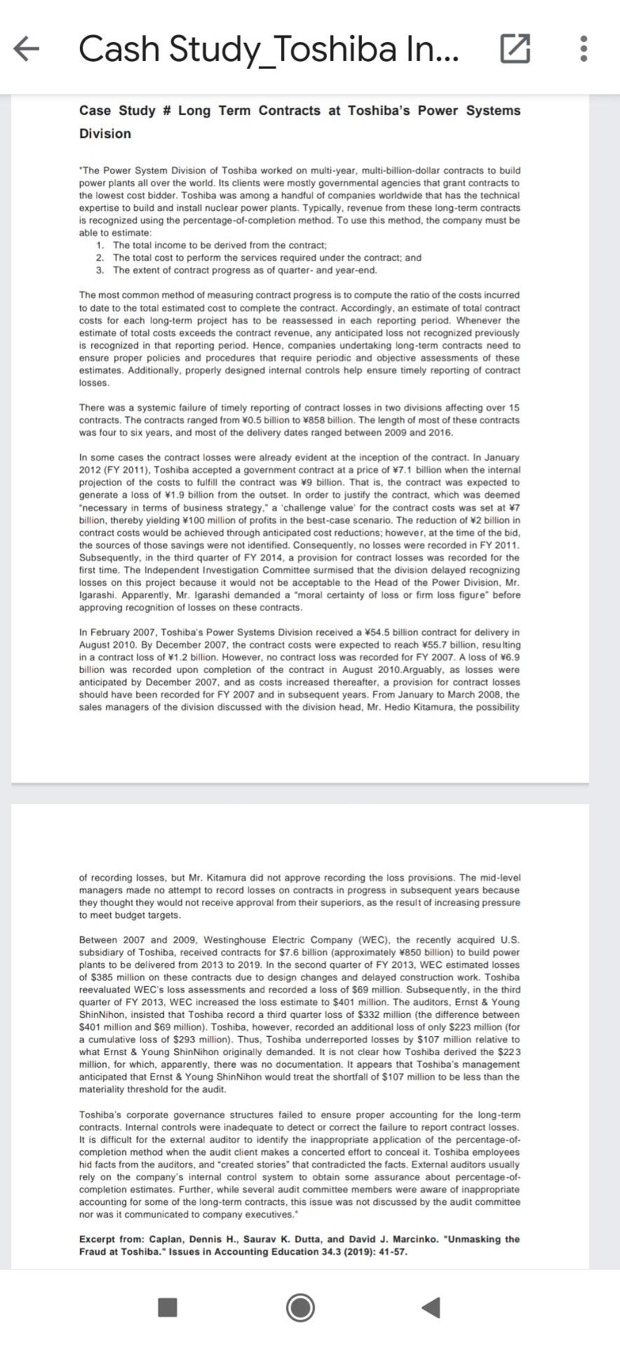 Subject : Assignment Give the Answer Question : Note on how Toshiba