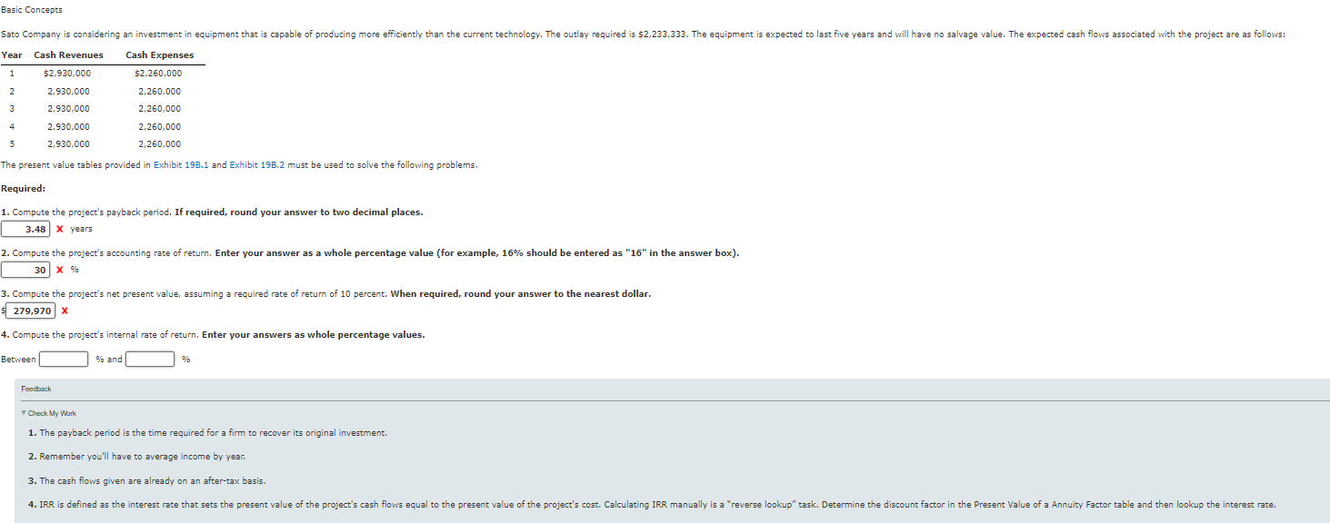 The present value tables provided in Exhibit 19B.1 and Exhibit 19B.2
