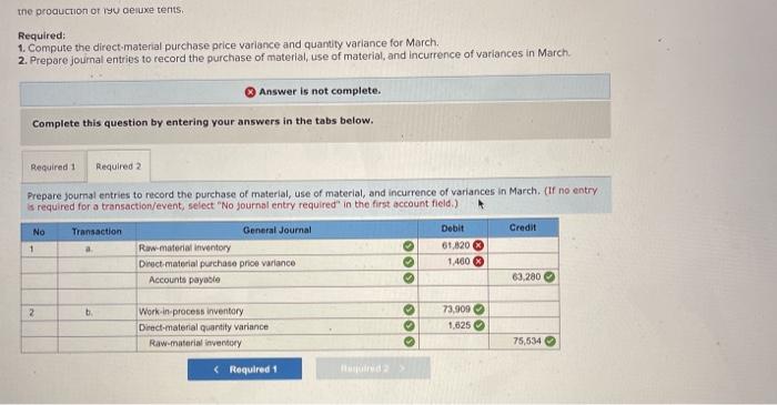 10-46 Direct-Material Variances; Journal Entries (Appendix) (LO 10-1, 10-3, 10-9) Rocky Mountain