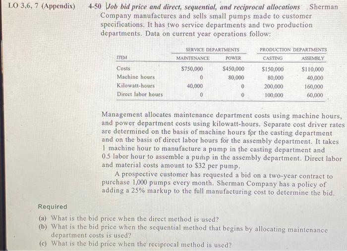 please help me solve this please please please!!!! 7 (Appendix) 4-50 Job