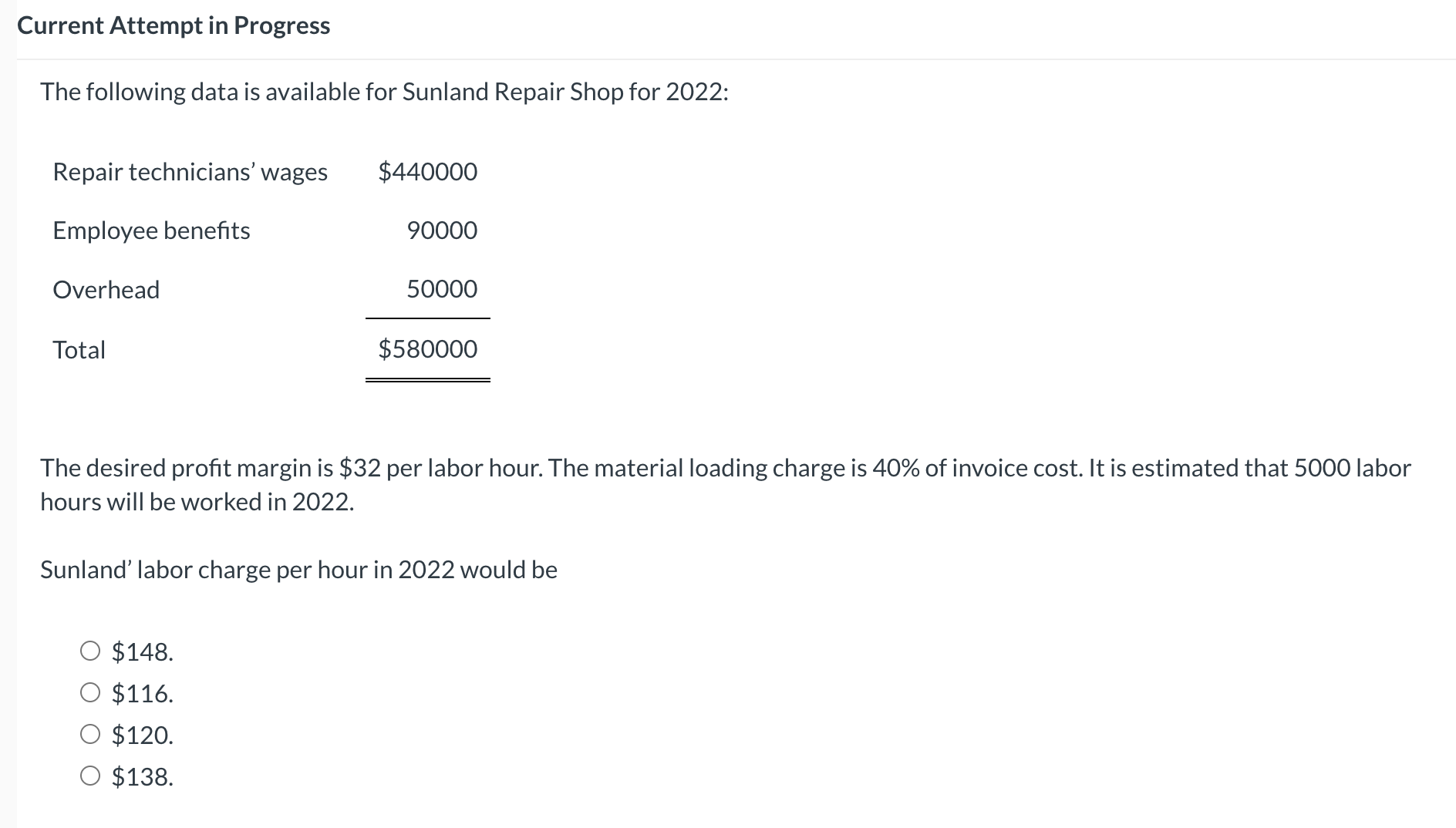  Current Attempt in Progress The following data is available for Sunland