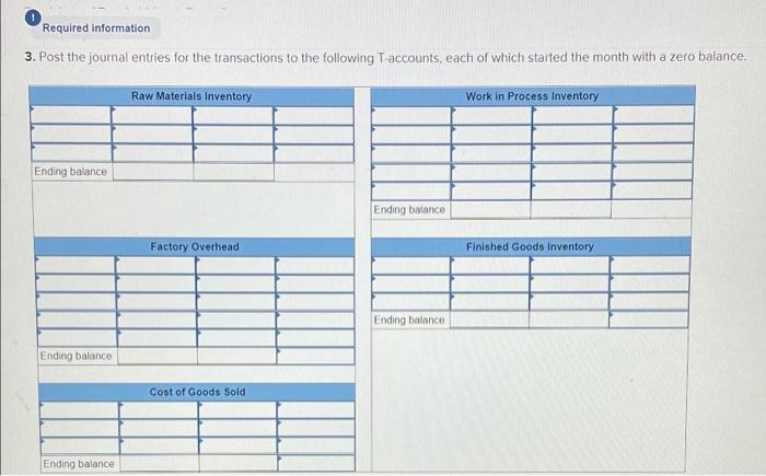 materials on credit, $220,000. b. Materials requisitions record use of the following