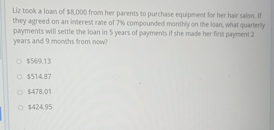  I need aa correct answer its important for me Liz took