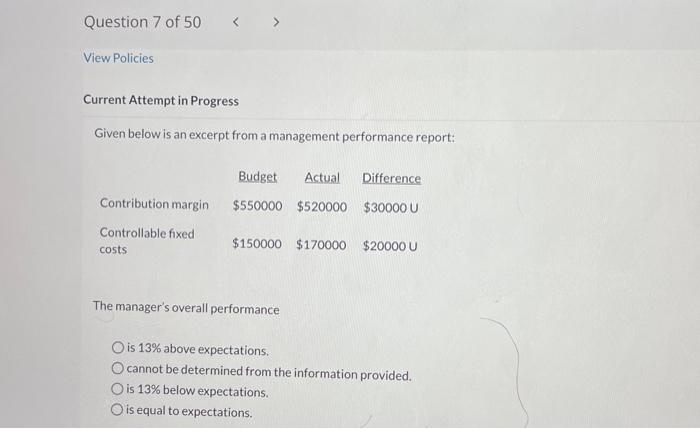  Current Attempt in Progress Given below is an excerpt from a