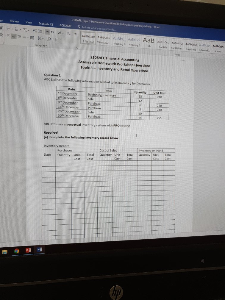 2108AFE Topic 3 Homework Questions 1(1) docx [Compatibility Model- Word gs