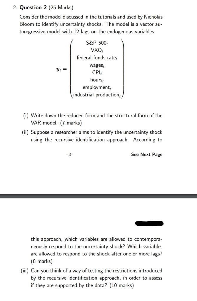 Consider the model discussed in the tutorials and used by Nicholas