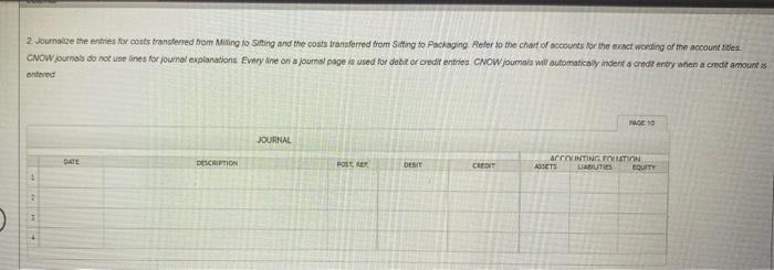 unt thom June to July for dikect materials and comversion couth. Eriter