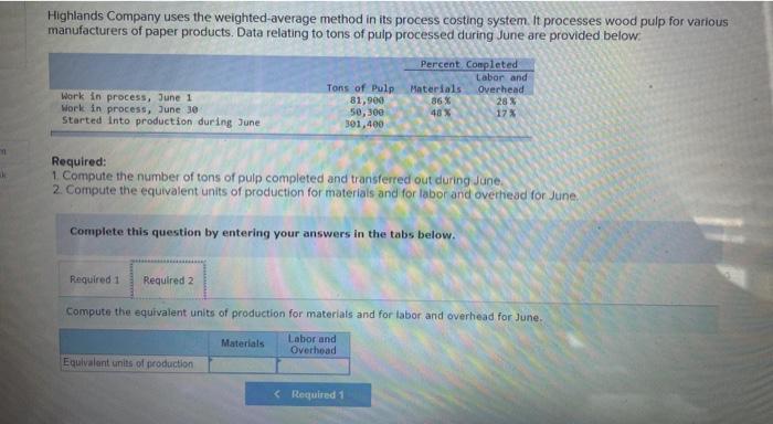 system It processes wood pulp for various manufacturers of paper products. Data