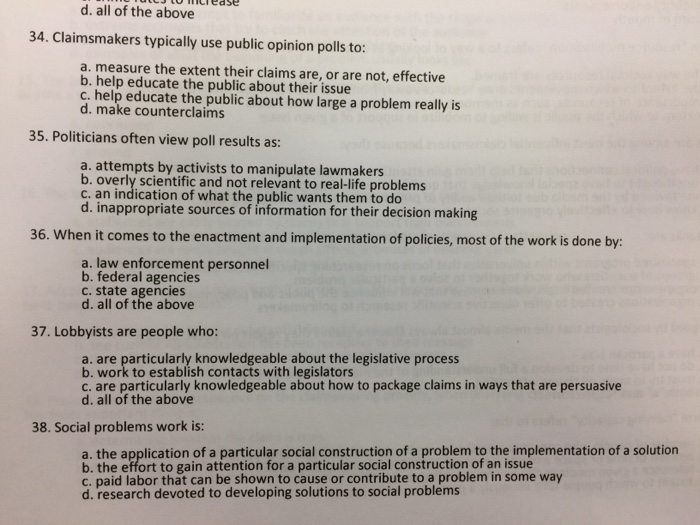 just leave multiple choice answer thanks.....class is social problems 29. Audience segmentation