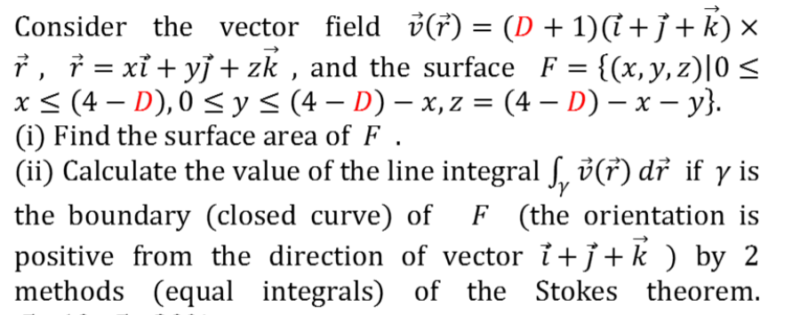 Consider the vector field (7) = (D + 1)(i + i