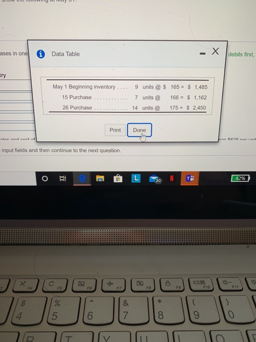  ases in one Data Table - | debits first, May 1
