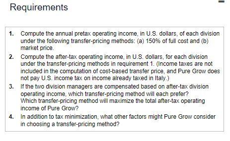 fertilizers. The processing division's yield is 50% : It takes 2 tons