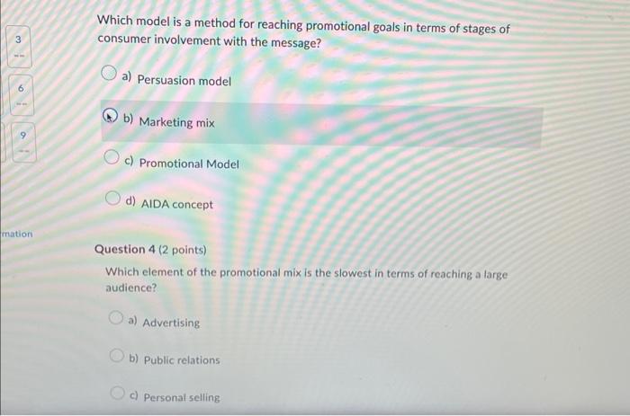  Which model is a method for reaching promotional goals in terms