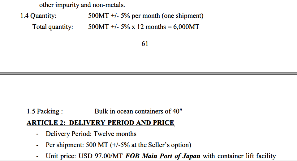 November 2011 Between: Seller: DEF CO., LTD Address : 205 -207 LAFT