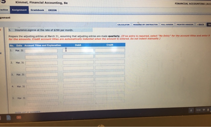 of skysong, Inc. on March 31 of the current year includes the