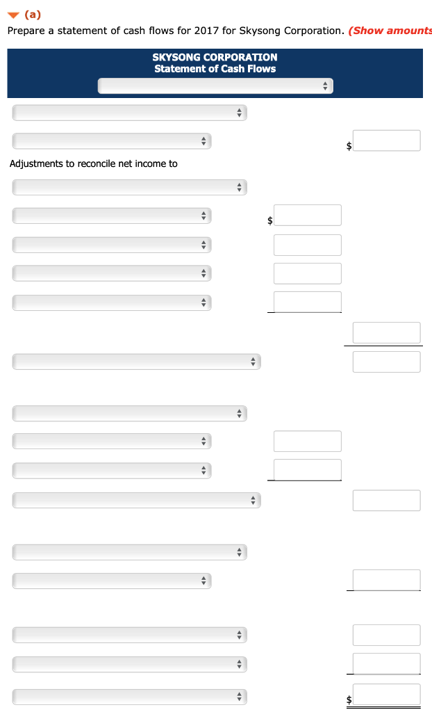 Corporation is presented below. December 31 Assets 2017 2016 $ 22,000 Cash