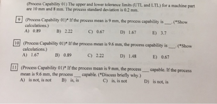  The upper and lower tolerance limits (UTL and LTL) for a