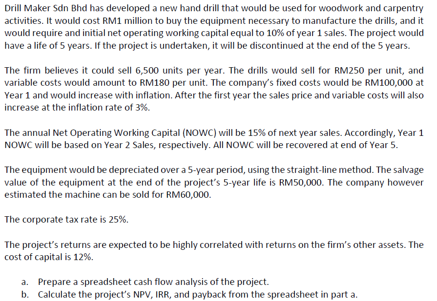  Drill Maker Sdn Bhd has developed a new hand drill that