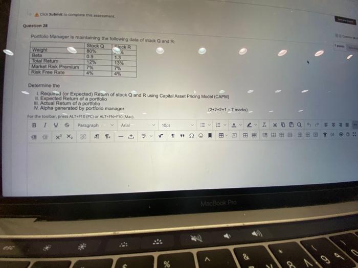  Stutto complete this recent Question 20 Portfolio Manager is maintaining the