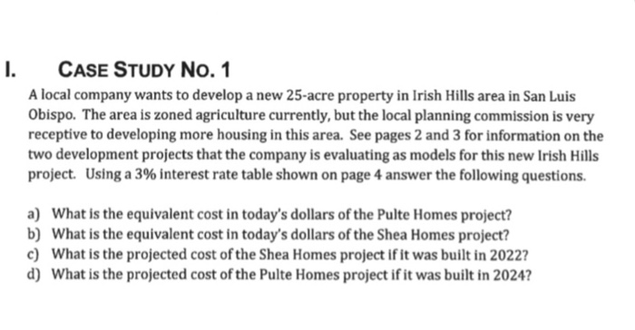  Pulte homes Sheas homes Project I. CASE STUDY No. 1 A
