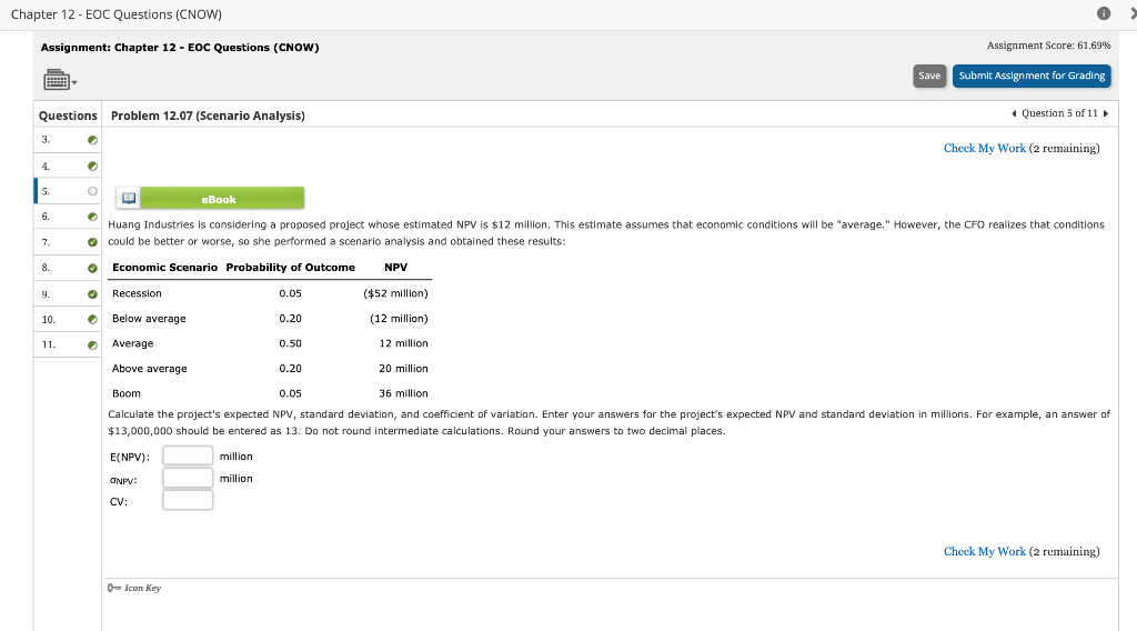  Chapter 12 - EOC Questions (CNOW) Assignment: Chapter 12 - EOC