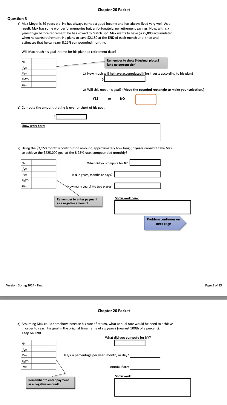  Please answer using the question outline Question 3 a) Max Meyer