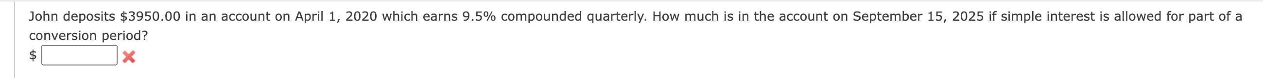 Thanks! conversion period? $x