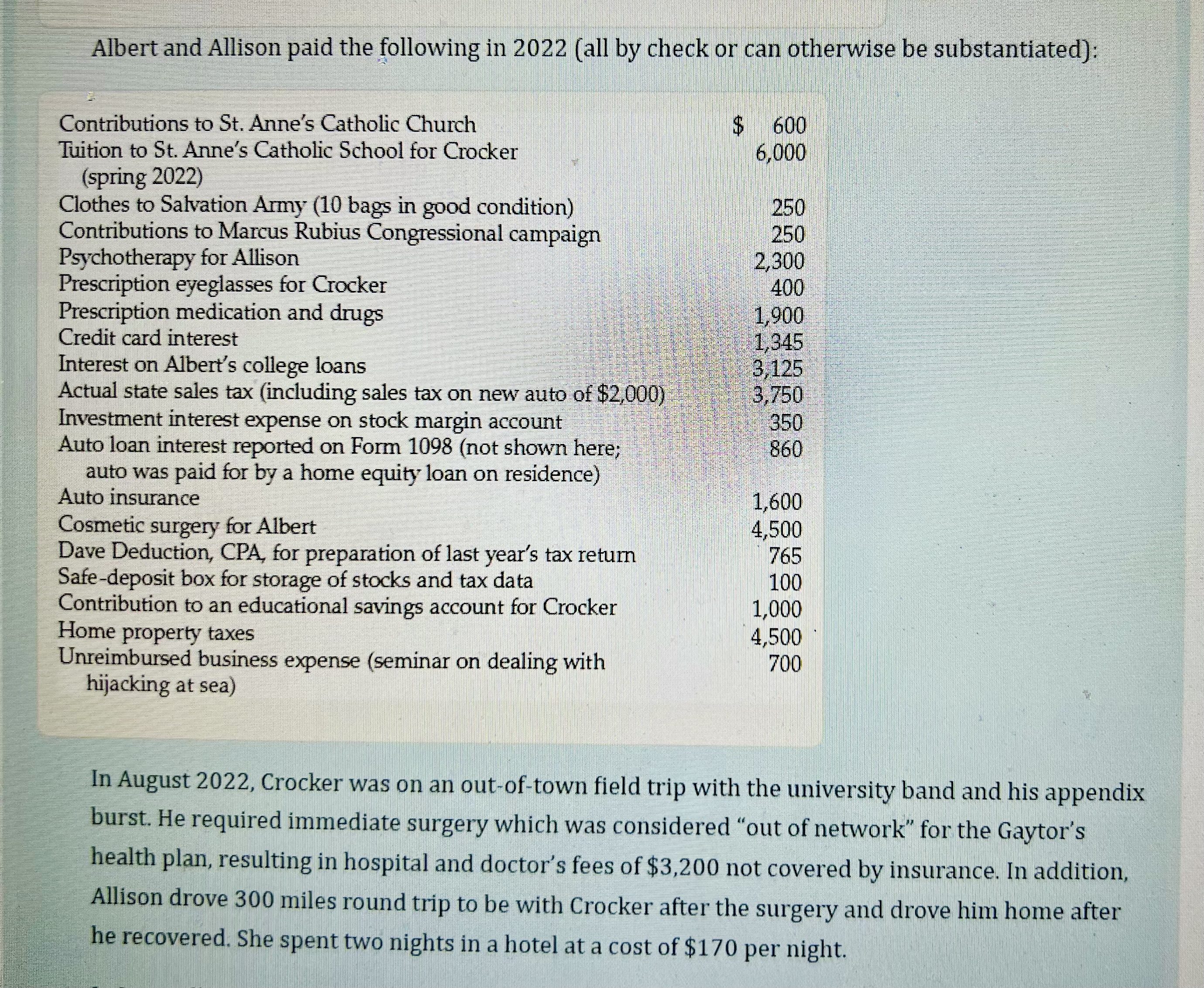  In August 2022, Crocker was on an out-of-town field trip with