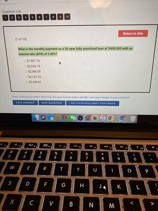  Question List 4 5 6 7 8 9 10 Return to