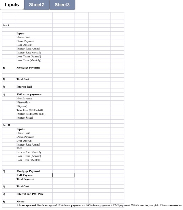 EXCEL to calculate your answers. b. All calculations must be done in