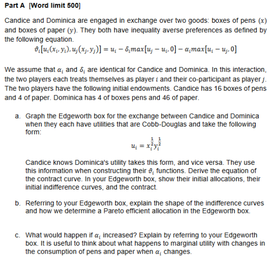  Part A is only one question so please answer a, b